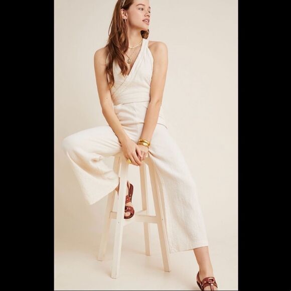 NWT Anthropology Demi textured jumpsuit. 8 - Picture 1 of 7